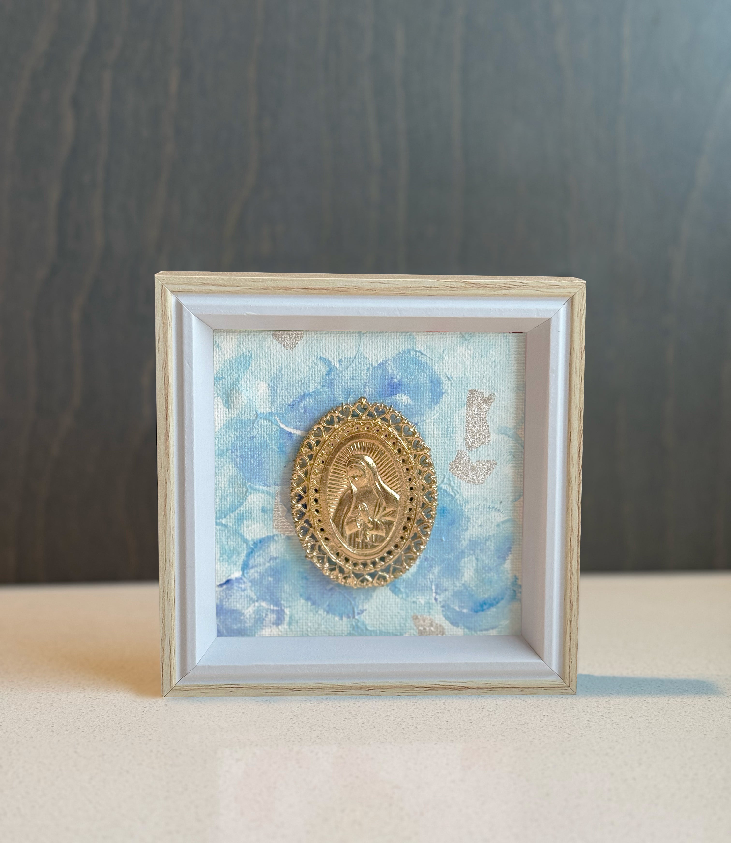 Celestial | Hand Painted Our Lady of Guadalupe Virgin Mary Frame · Catholic Gift & Keepsake